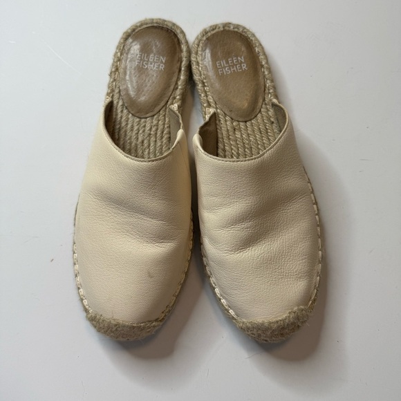 Eileen Fisher Cream Espadrille Slip-Ons - Picture 3 of 6
